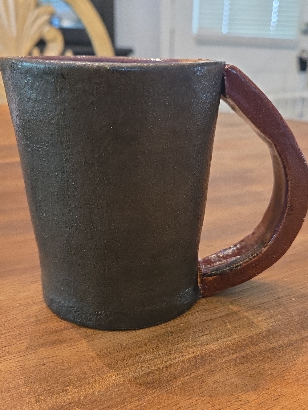 Handcrafted Black and Brown Ceramic Mug - Home Accents